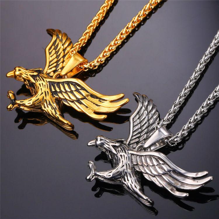 Hot New Fashion Personality Eagle Animal Charm Charm Pendant Eagle Big Roc Spreads Its Wings