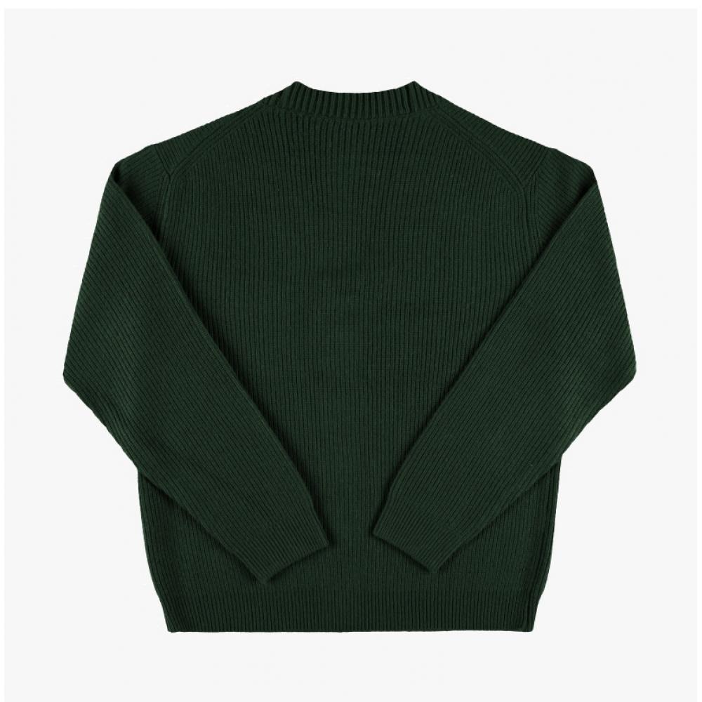 MaiSon KitSune Bold Fox Head Patch V Neck Men S Cardigan Nm00501kt1093