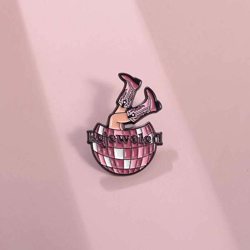 Swift Taylor Inspired Music Badge Brooch Stunning Glittery Boot Design Fans For