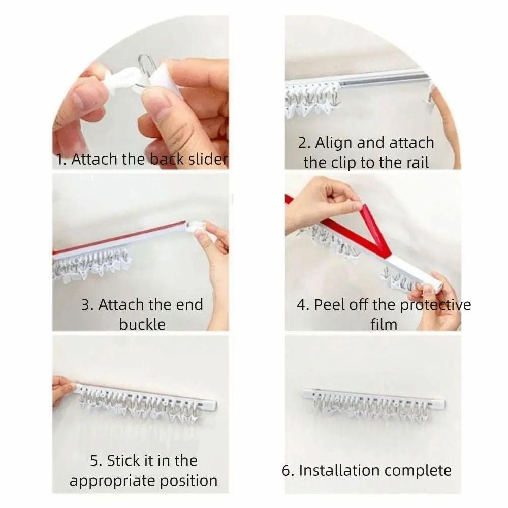 Wall Mounted Hair Accessory Organizer 30/40 Clips Ointment Storage Rack Portable Hanging Rail