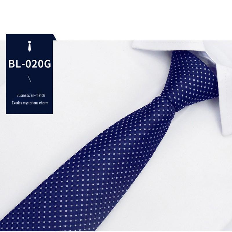 Men's Easy Pull Blue Striped Business Tie