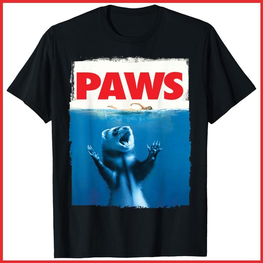 Лапы Хорёк Смешной Любитель Хорьков Подарки Черная Хлопковая Футболка Унисекс Футболка XXL