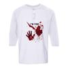 Men's Halloween Print Raglan Dralan Three-quarter Sleeve Casual Top