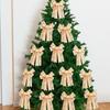 Hängender Anhänger Große Weihnachtsschleife DIY Weihnachts-Schleifenknoten Weihnachtsbaum Schleife Schleifchen Hintergrundwand