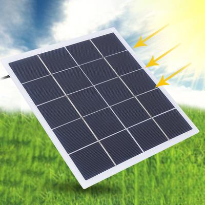 Outdoor Portable 4W 5V Polycrystal Solar Battery Panel Laminated Board with DC Interface Charging 3.7V Battery Garden Light