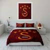 Red Bedding Set with S Logo Bedding Duvet Cover Set Duvet Cover Pillowcases (1 * Duvet Cover 2 * Pillowcases, without duvet insert)