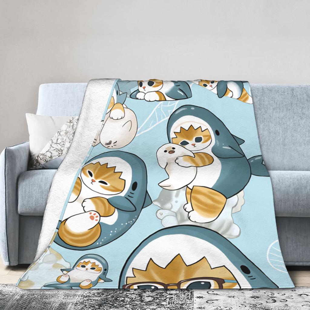 Soft Warm Blanket Kids Camping Mofusand Throw Blanket Flannel Bedspread For Living Room Aesthetic Sofa Bed Cover