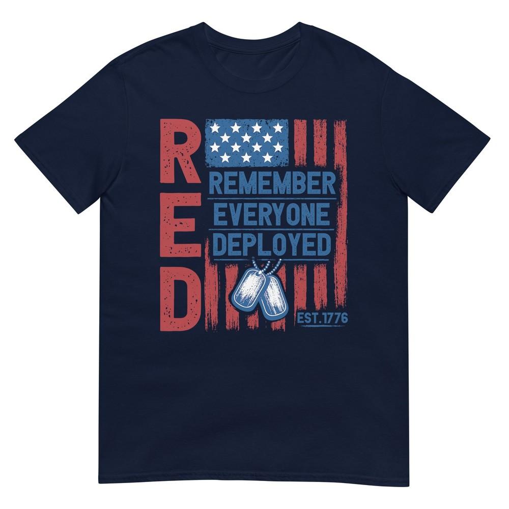 RED Friday Military Remember Everyone Deployed Veteran TShirt (1) S