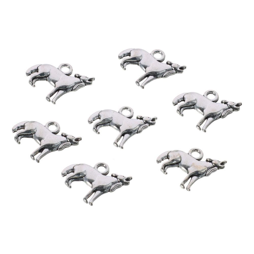 Zinc Alloy Alloy Animal Charms Silver Howling Wolf Pendant  Handmade Crafts Lovers