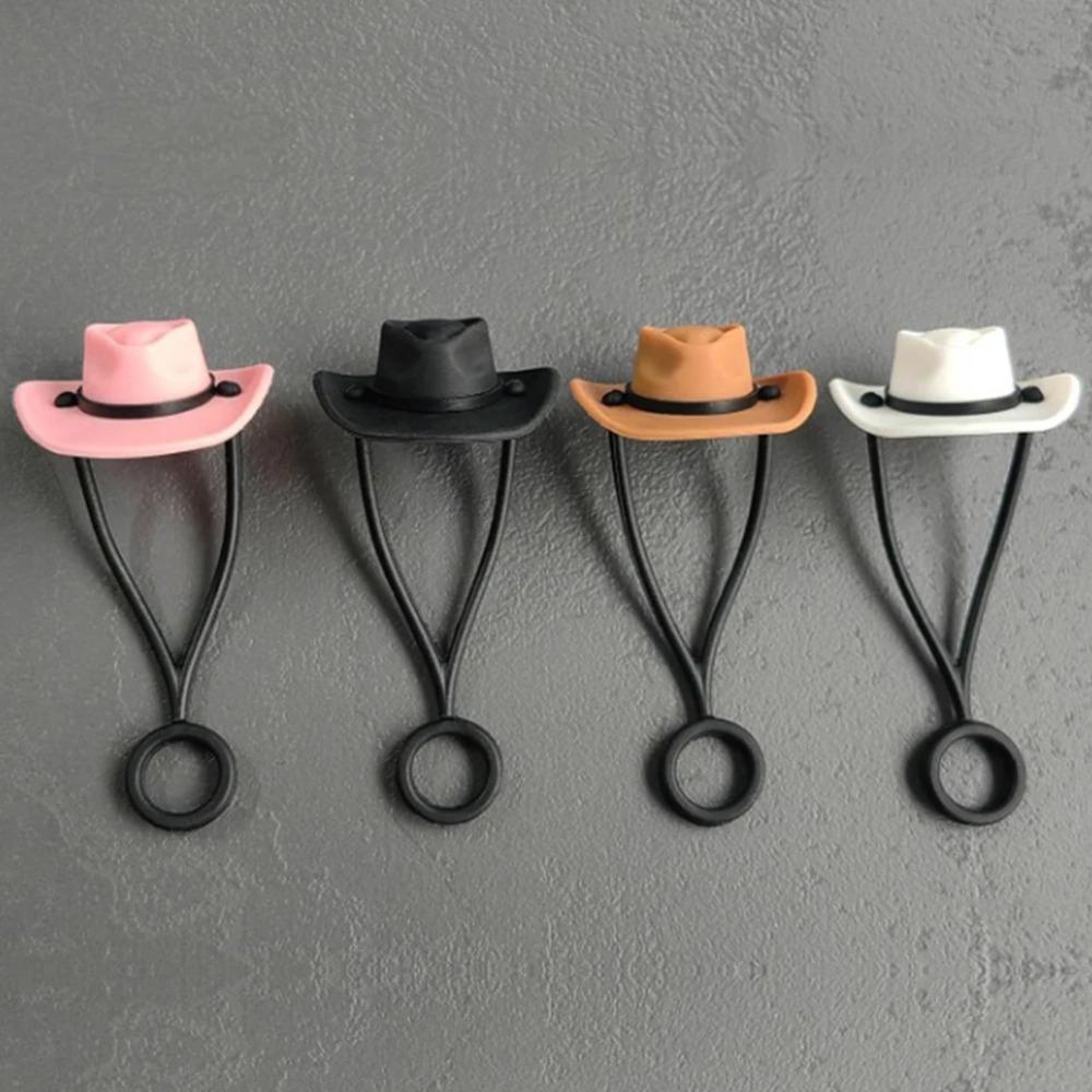 Leak Proof Cowboy Hat Straw Cover Dust-proof Straw Cap Straw Tip Protective Cap Straw Topper  Party