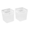 2 Pcs Desktop Storage Box Frosted White Stackable and Stitchable Combination Socks Underwear Desktop Small Items