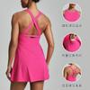 Womens Athletic Tennis Skirt With Removable Pads Cross Back Design Breathable Quick Dry Gym Running Golf Yoga