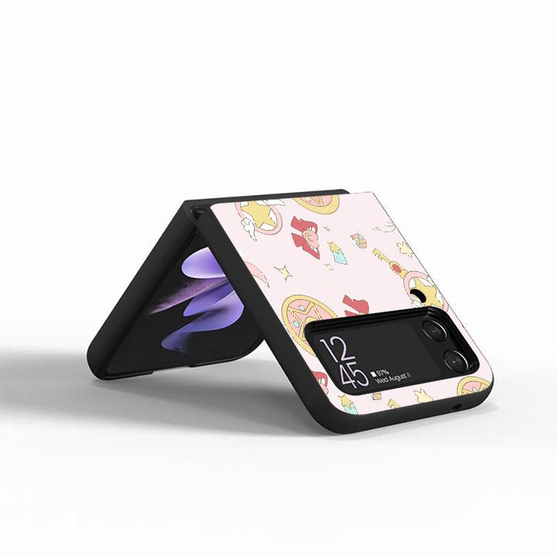 Hard PC Case Funda for Samsung Galaxy Z Flip 4 ZFlip ZFlip3 Z Flip 3 5G Zflip ZFlip4 Flip3 Coque Cute Magic Wand Moon
