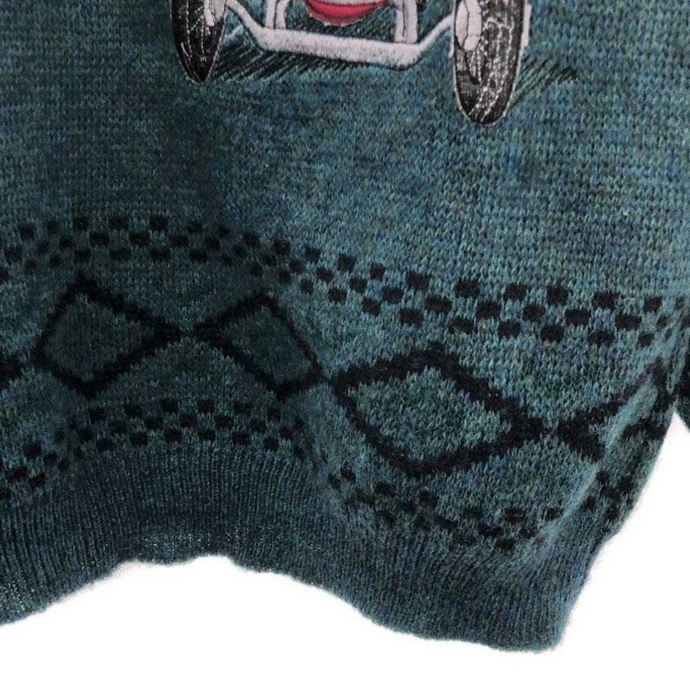 de Warchis in roma 90s Made in Italy Old embroidery Long sleeve sweater Men's Used