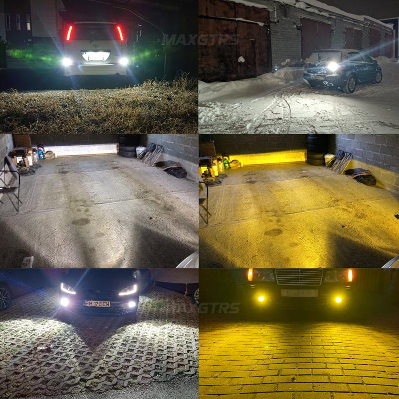 MAXGTRS 2X Double Color L1B LW5B Car Led Fog Light  3000K 6000K Replace Original Lamp