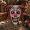 Scary Costume Accessories for Halloween Devil Horns Mask with Bell Decor Breathable Comfortable Face Mask Latex Headgear Adult Cosplay Props Horror