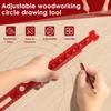Woodworking Compass Scriber Imperial/Metric Aluminum Alloy Carpenter Compass Tool Adjustable Wood Circle Drawing Scribing Tool