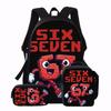 3PCS Numbered 6&7 Pattern Backpack Set | The Perfect Choice for School & Travel