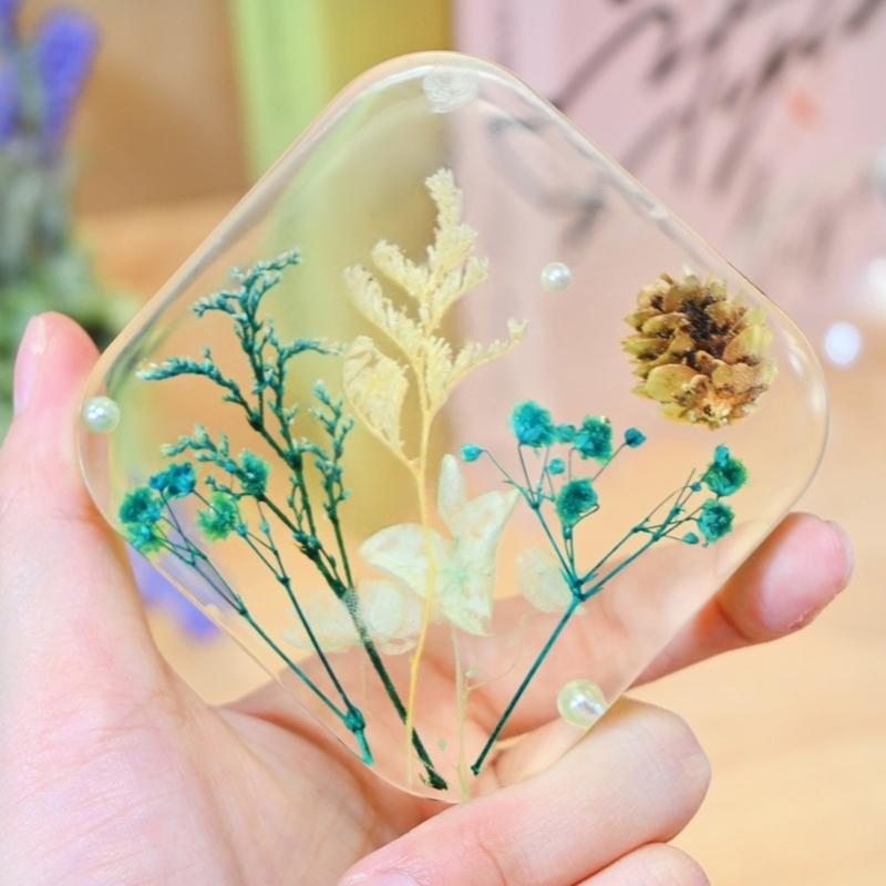 Flexible Silicone Mould for Craft Round and Square Bases Designs for Candle Making and Resin Art Projects Supplies