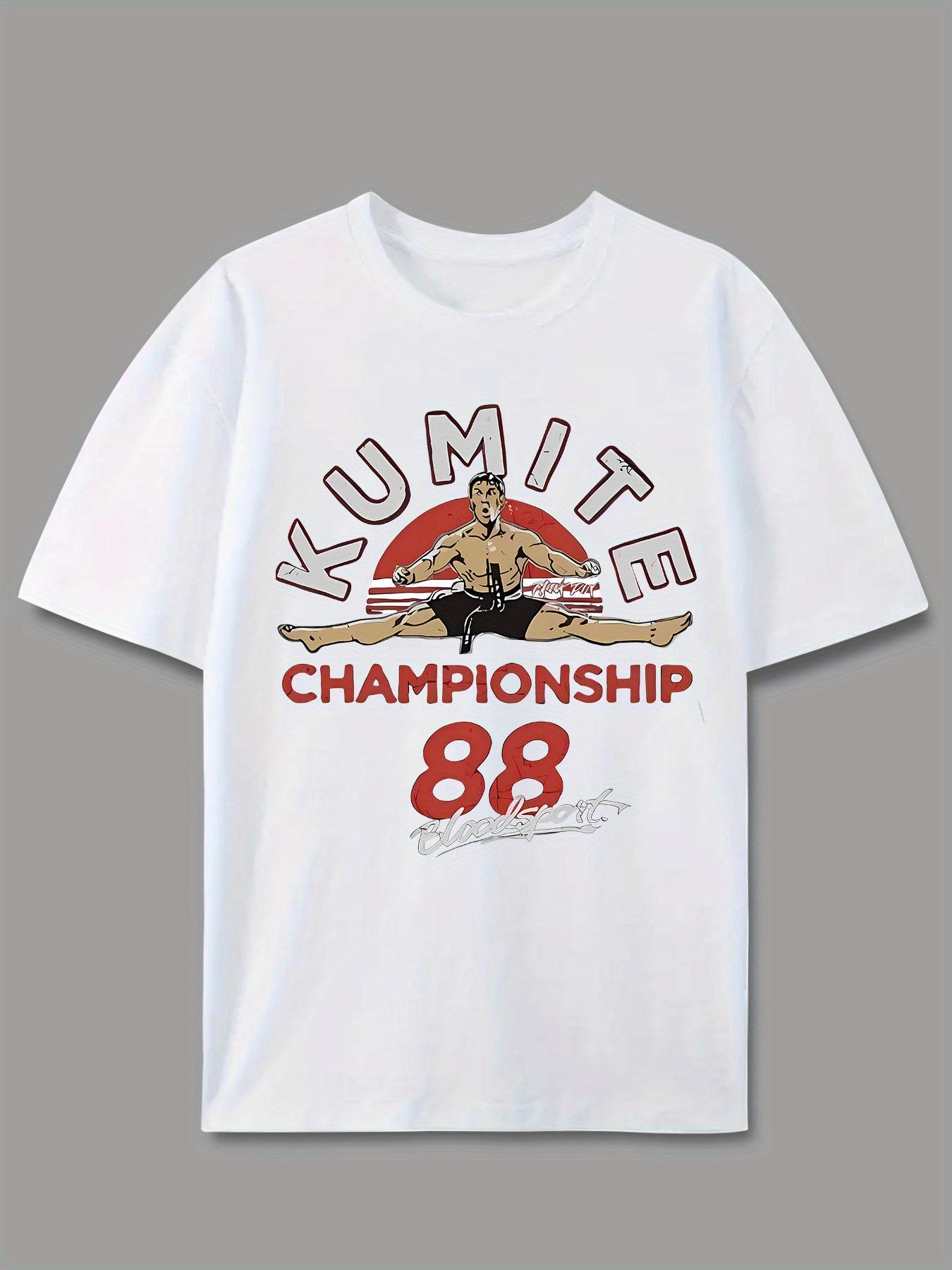 

Футболка Kumite 88 Кровавый Спорт 100% Хлопок Круглый Вырез Короткий Рукав Летняя Повседневная Мужская Футболка Streetwear S