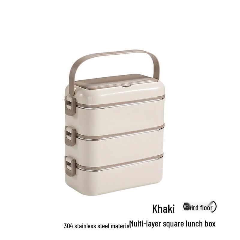 Microwaveable 304 Stainless Steel Cartoon Lunch Box 3 Layers