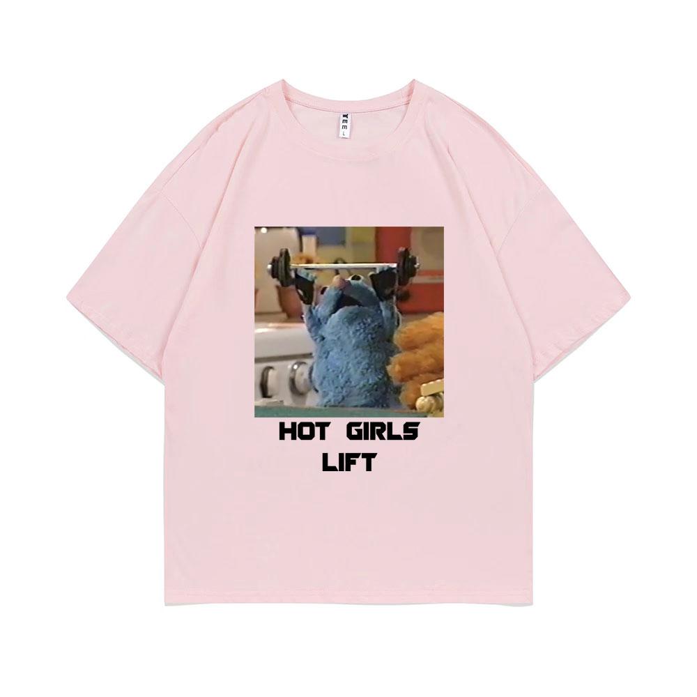 Tutter Hot Girls Lift Tshirt Working On My Fitness T-shirt Funny Mouse Graphic Short Sleeve Tshirt Men Women Fashion Casual Tees