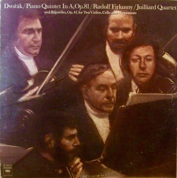 LP Record RUDOLF FIRKUSNY, JUILLIARD QUARTET - Dvorak Piano Quintet In A Op. 81, B M34515 COLUMBIA MASTER 1977 US Classical Used