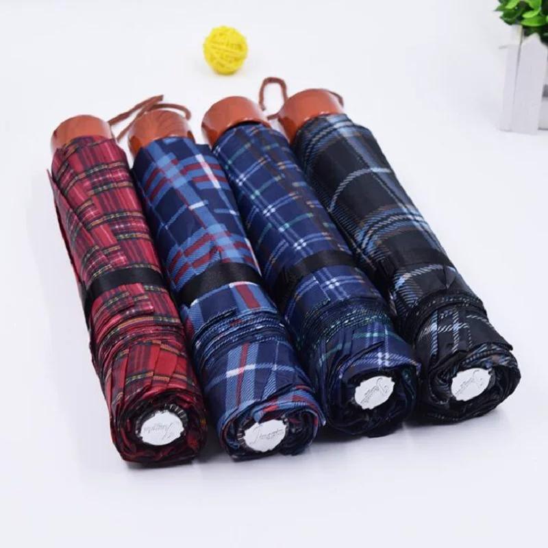 New Model Bone-Edged 70% off Grid Umbrella, Sun Protection Umbrella, Large Business Folding Umbrella, Business Gift Iron Umbrella
