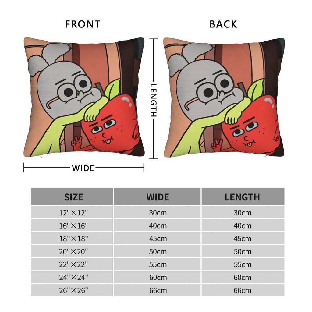 Apple and Onion Pillow Cover Comfy Cushion Cover Funny Pillow Case For Office Car Home Decor