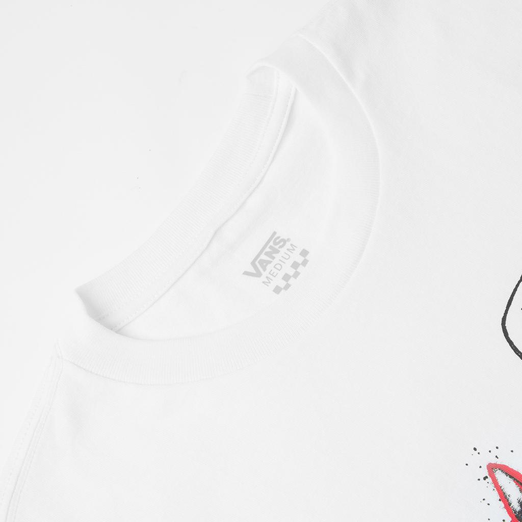 Vans Graphic Print Crew Neck Short Sleeve T-Shirt Women tops White VN000GU4WHT1