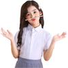 Summer Teen Girls Short Shirts for Children School Uniforms Short Sleeve Toddlers Girls White Blouses Baby Girls Clothes Tops