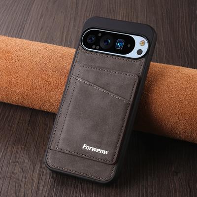 Pro Google Pixel 9 8 Pro XL 8A 9A Pouzdro Retro PU Kůže Slot na Karty Nárazuvzdorný Stojánek Zadní Kryt