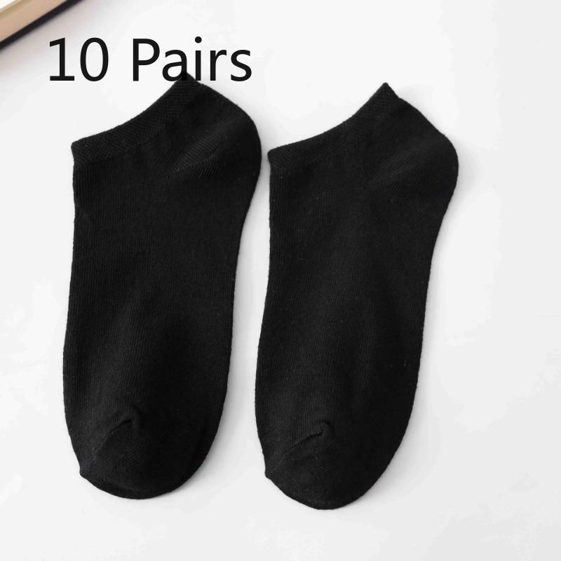 

10 пар мужских универсальных однотонных носков-невидимок с низкой посадкой 10 Pairs