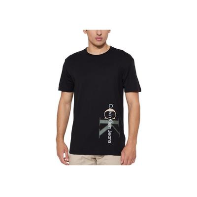 Round Neck Printed Straight Fit Short Sleeve T-Shirt Men Tops Black J30J324783-BEH
