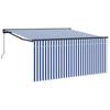 Retractable Awning Blue and White 300 X 250 Cm