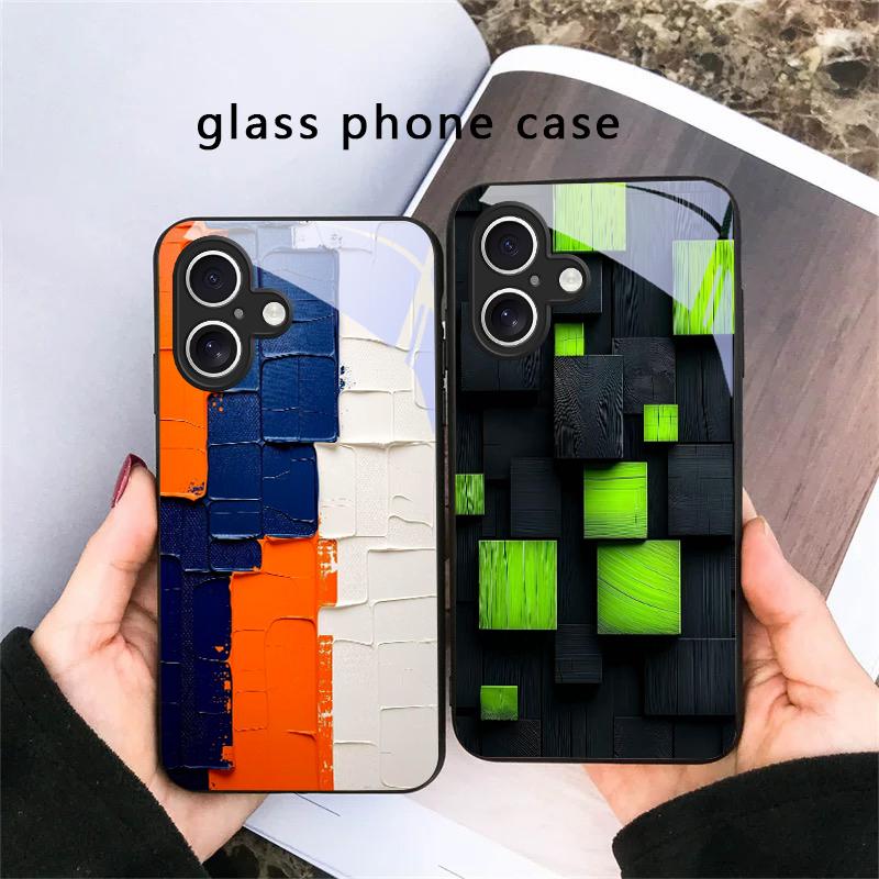 Animal Footprint Stone For iPhone 17 Air 16 E 15 Plus 14 Pro Max 13 12 mini 11 5 6 7 8 Plus XR XS Max SE Black Glass Phone Case