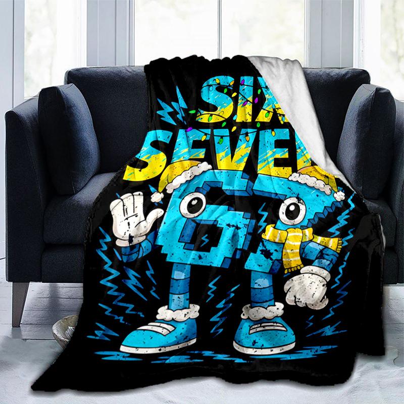Space Adventure With Six Seven 67 Blanket Suitable for Sofas, Beds, Offices, And Camping - Perfect Gift for Halloween Christmas