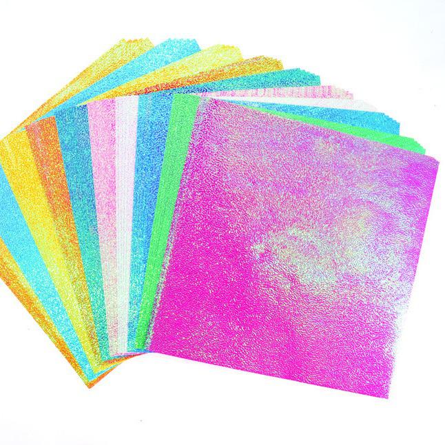 Pearlescent Glitter Origami Paper 15x15 cm - Handmade Square Folding Paper
