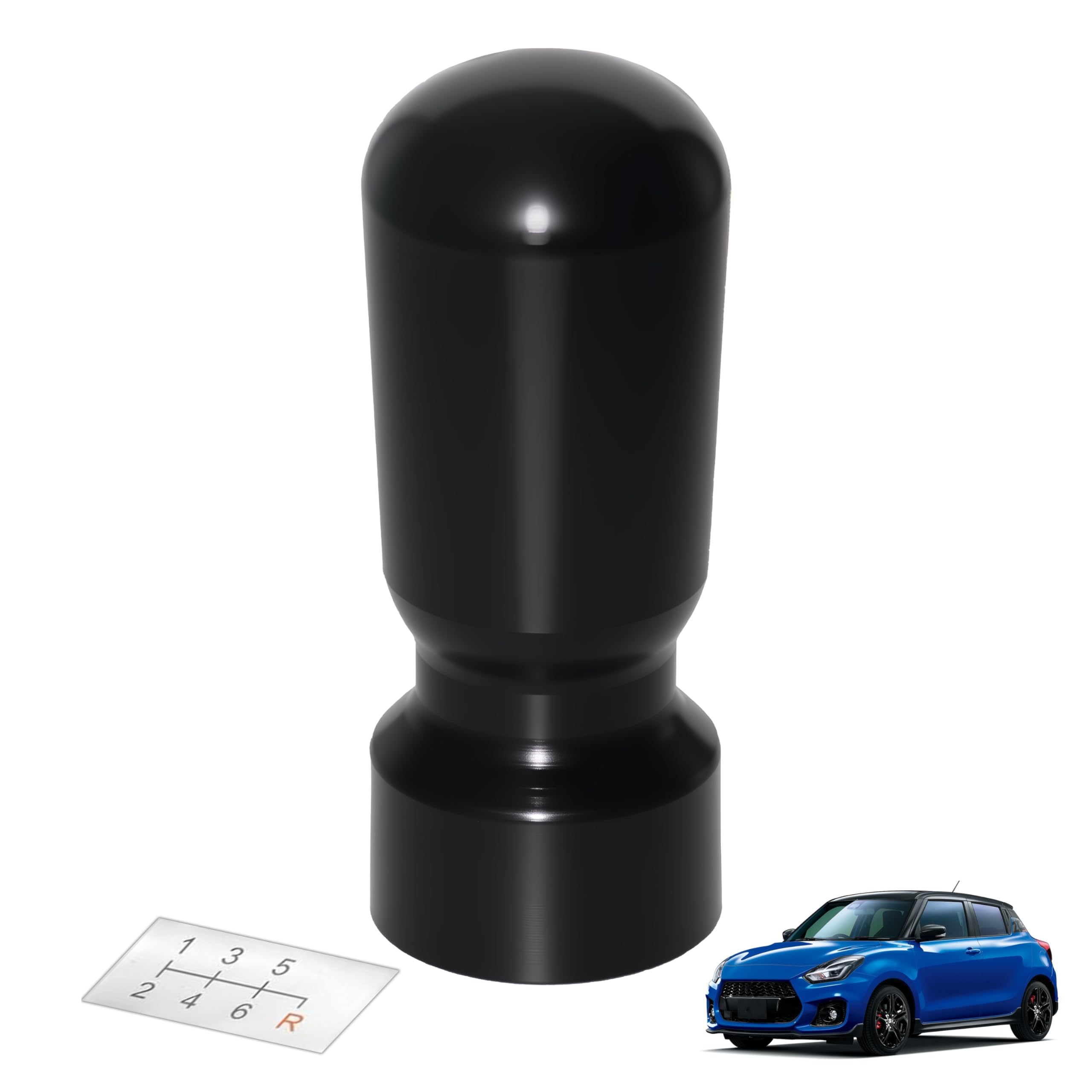 

Ручка переключения передач foefen для Swift Sport ZC33S, Черная, Тип стержня, Соответствует техосмотру, M12 x P1.25, Наклейка с схемой переключения передач в комплекте, Простая установка