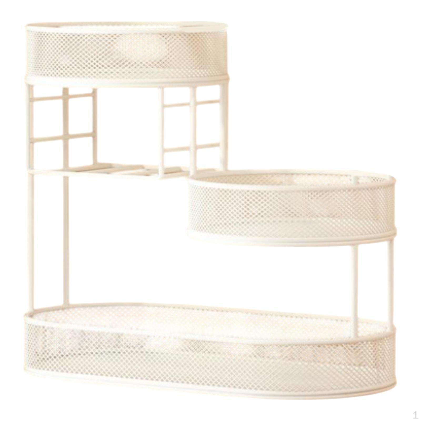 

Корзина для фруктов на столешницу, стойка для хранения овощей, многоярусный контейнер для закусок для домашнего декора, письменный стол белый