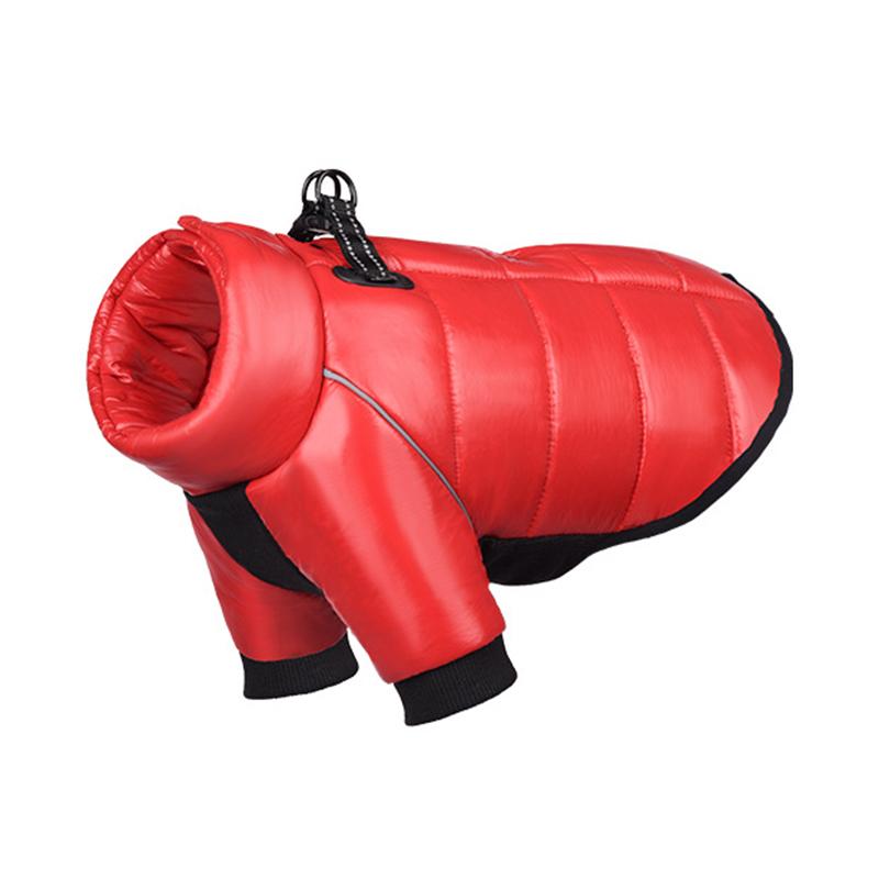 Winter Dog Down Jacket Waterproof Dog Clothes for Small Dogs Build-in Collar Puppy Jumpsuit Reflective Pet Coat French Bulldog