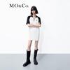 MO&Co. MC Embroidered Badge Sporty Raglan Sleeve Short Dress