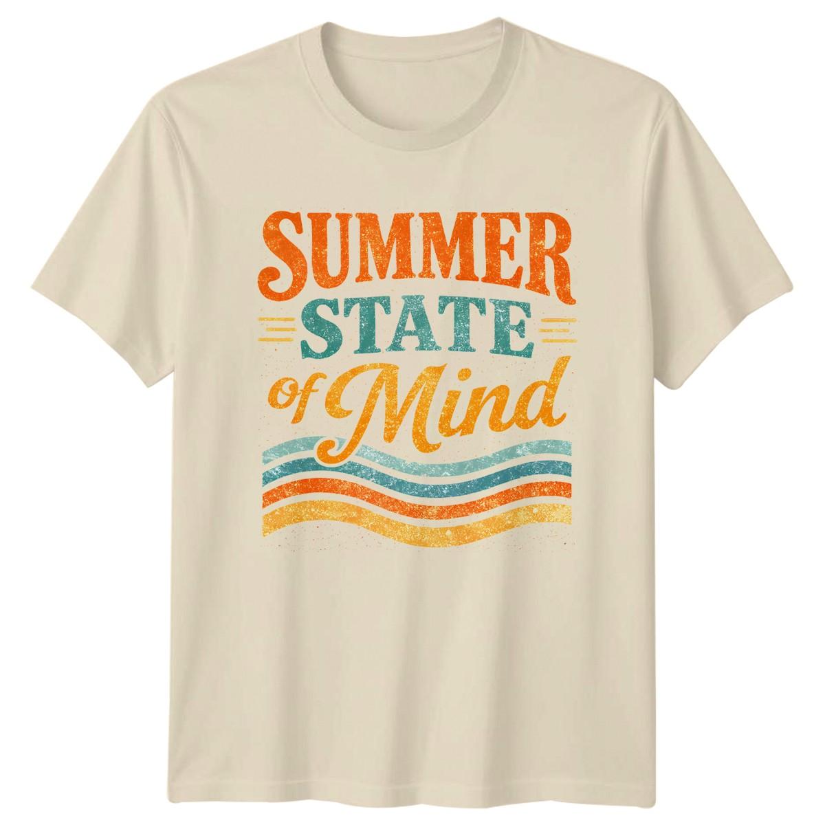 Summer State Of Mind T-Shirt Beach Vacation Gift For Him And Her M