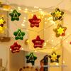 Electroplated LED Star Snowflake String Lights - Christmas Tinsel Ball Fairy Lights Atmosphere Decoration