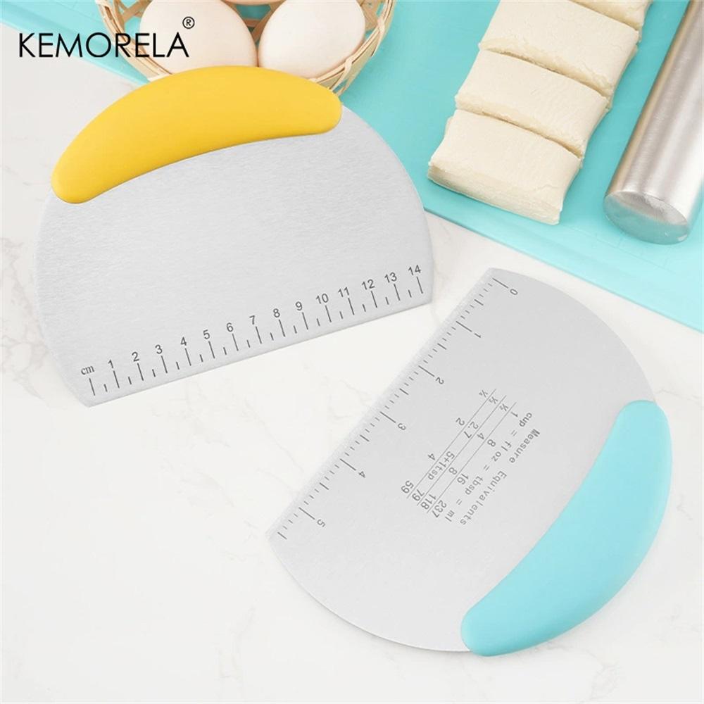 Küchen-Backwerkzeuge, halbrunder Schaber, Teig, Brotschneiden, Edelstahlschaber, Haushalts-Backwerkzeuge, Gadgets