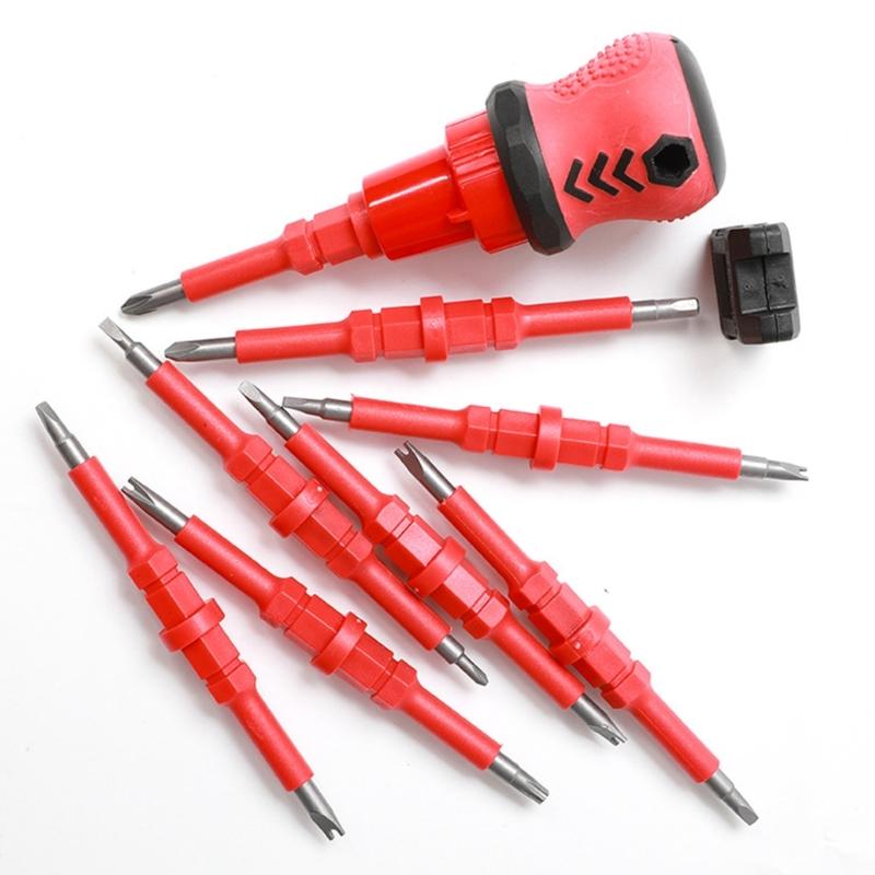 Professional 18 in 1 Insulated Screwdriver Kit With Interchangeable Magnetic Head with Nonslip Handle For Electrical