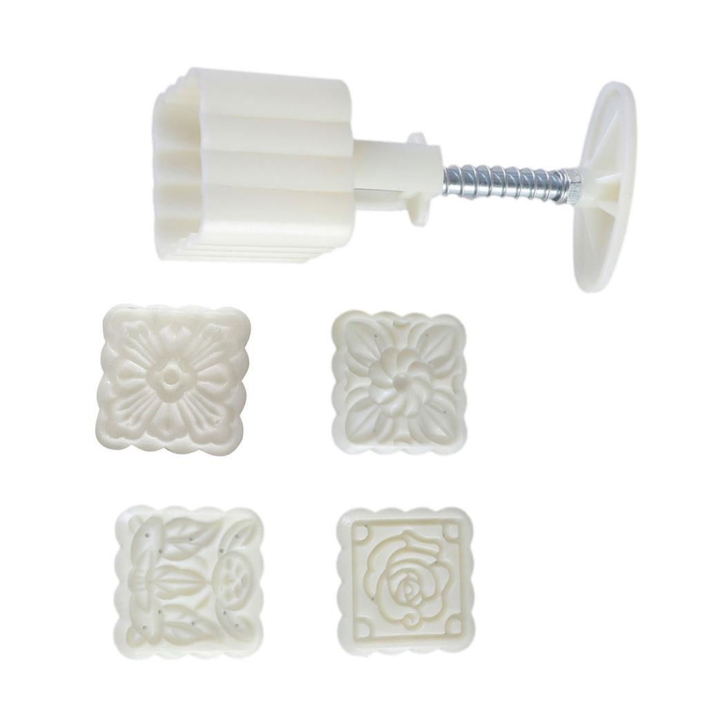 Ice Skin Pastries Mold Hand Pressed Mooncakes Mold Square Bean Pastes Cake Molds Plastic Desser Mould for Cooking Lover