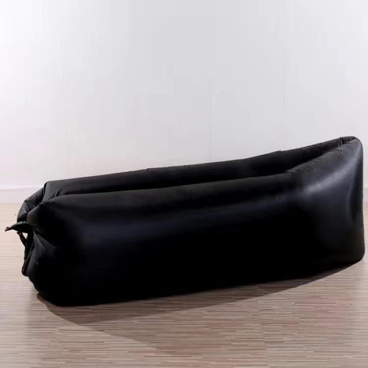 

Портативный надувной диван: Креативный уличный пляжный спальный мешок и складная надувная кровать чёрный