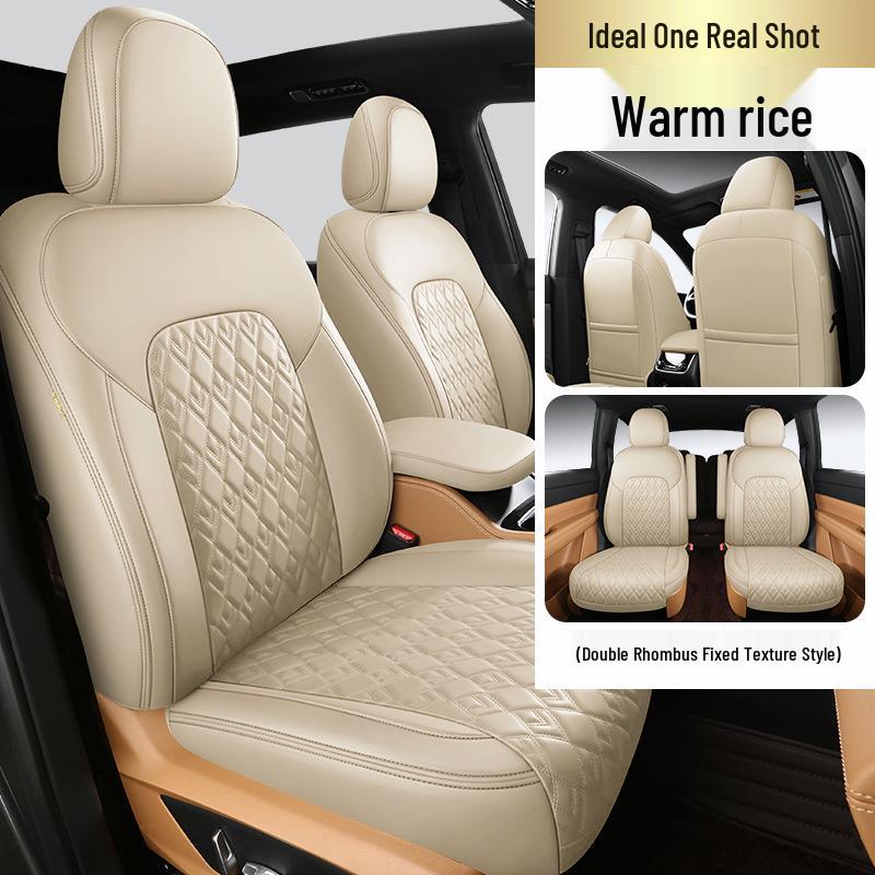 Nappa Leather Full-Cover Car Seat Cushion - Custom Fit for One Special Car, All-Season Use