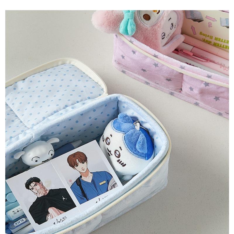 Large Capacity High Appearance Ins Style Korean Pencil Case For Student Kids Stationery